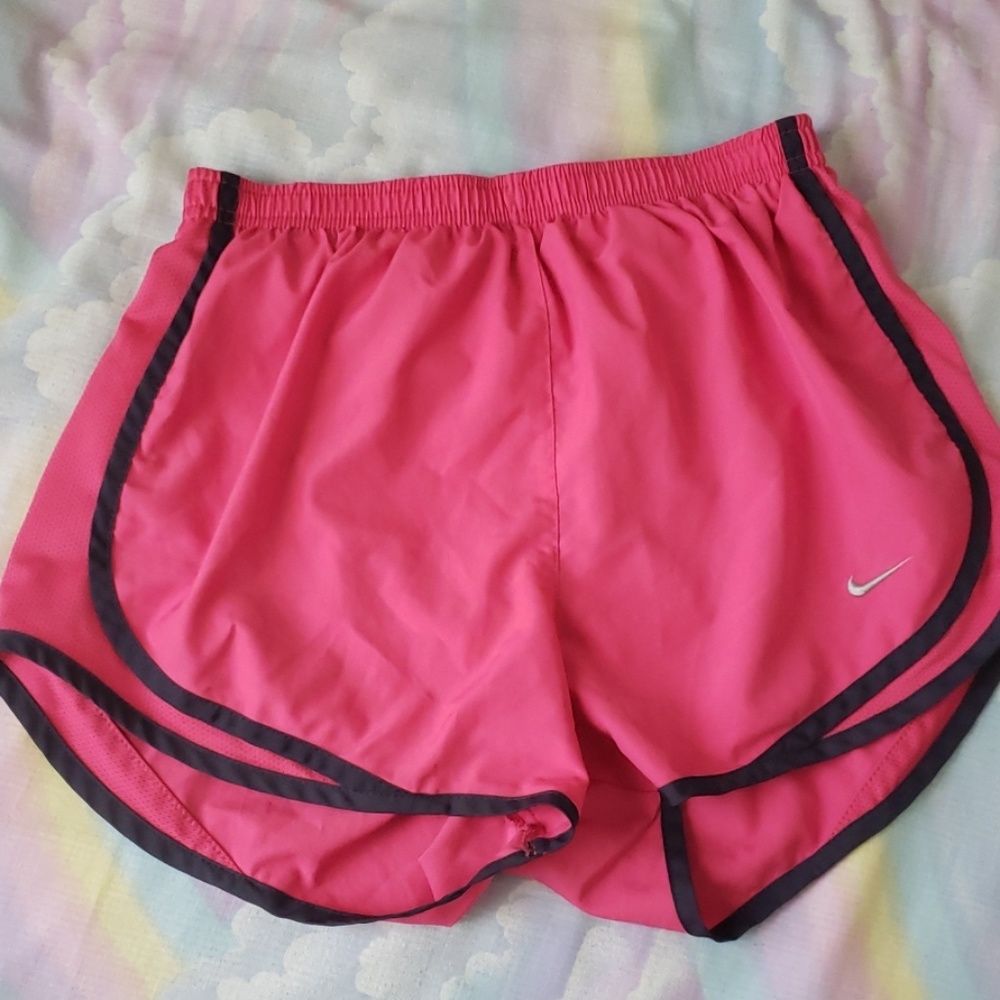 Nike Dri-fit pink and grey shorts size S